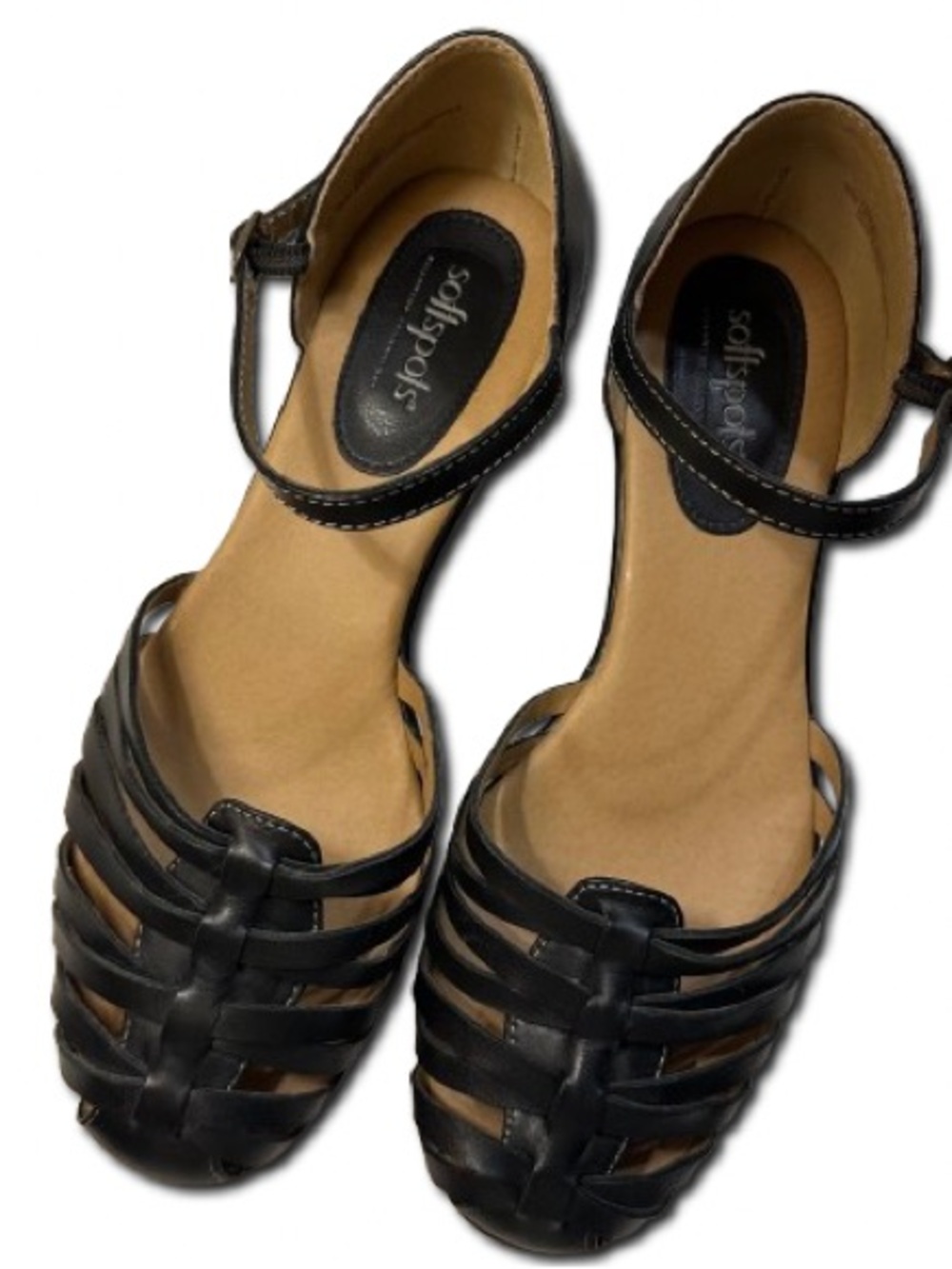SOFTSPOTS ‘TATIANNA’ SANDAL BLACK LEATHER Size 10M - Picture 9 of 11